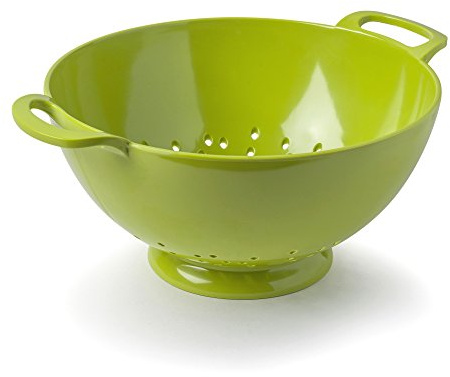 Zeal Melamine Colander Strainer 24cm – Kitchen Pasta Strainer & Vegetable Drainer with Easy Grip Handles, Dishwasher Safe, Lime