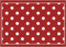 Fußmatte für innen als waschbare Motiv Tür-Matte - 50x70 cm Fußabtreter Punkte rot weiß als rutschfeste Schmutzfangmatte - Moderne Eingangsbereich Sauberlaufmatte für Flur Haustür