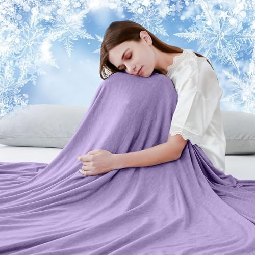 Luxear Manta Refrescante Verano ARC-Chill 3.0, Fibra Fría Q-MAX >0.5, Ligera Suave Transpirable, Manta de Enfriamiento Doble Cara, Ideal para Cama Sofá, Adultos Niños Bebés