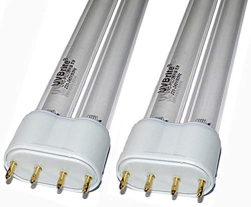 UVBrite® 2-Pack 55W PLL 2G11 UV-C Bulb UV Lamp for Pond Filter UVC High Performance Quartz Algae Blanket Weed Control
