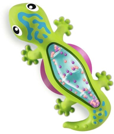 Ravensburger 4870 Play+ regnmakare: gecko, musikinstrument, mini skallra, sugkoppleksaker, badleksaker, babyleksaker från 0 månader