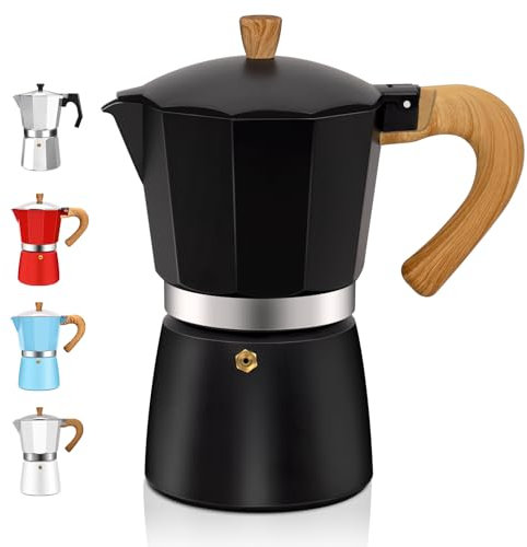 DITOSH 9 Tasse Espresso Cuisinière en Aluminium Moka Pot Machine à Café Express Percolateur Moka Classique Italienne Machine à Café Pour Italien et Cubain Brassage Pour Camping à Domicile 450ml 15oz