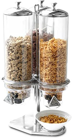 WOTZOV Distributore Automatico di Caramelle da 12 Litri, distributore di Cibo Triplo, Ricaricabile, per Noci, legumi, Caramelle, Snack, mantenendo Il Cibo Secco ordinatamente im