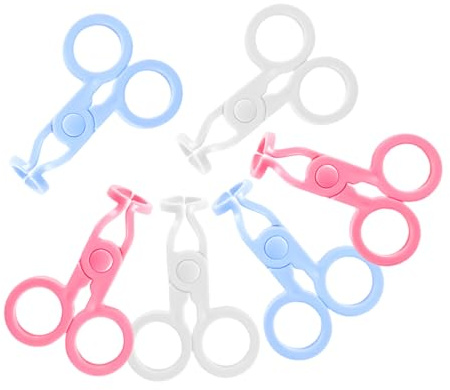 VALICLUD 6pcs Eyelid Expander Portable Lens Clamps for Cosmetic Contacts Lens Remover Tool Tweezers Lenses Forcep for Eyes