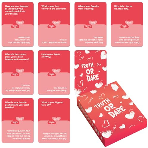 Gioco di Carte di Coppie, 2,52 x 3,51 Pollice Scheda di Relazione per Connessione Divertente, 50 idee Ponte con divertenti suggerimenti romantici, Uso della festa per Incontri Amanti per