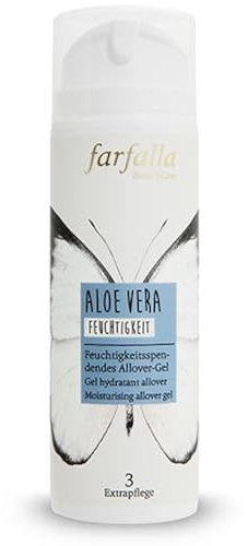 farfalla Aloe Vera Allover-Gel - 150ml - Intensive Feuchtigkeitspflege - Naturkosmetik Duschgel - 100% zertifizierte Naturkosmetik NaTrue - Vegan & Dermatologisch Getestet