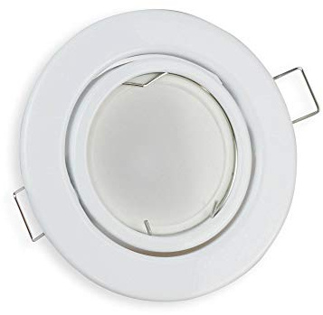 Foco empotrable LED blanco redondo 1,2 vatios blanco frío GU10 230V - empotrable - luz giratoria 65-70mm agujero Spot Luminaria de techo - foco empotrable de techo foco empotrable de
