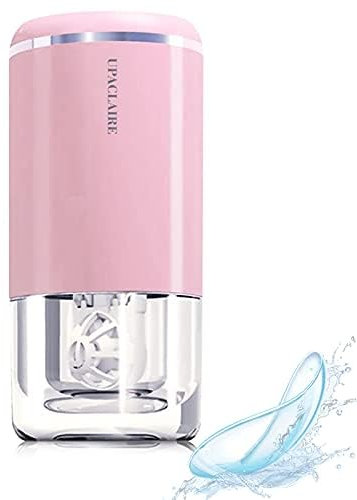 Kontaktlinsenreiniger intelligente Reinigungsmaschine f¨¹r weiche und starre (RGP) Kontaktlinsen Reinigung und Aufbewahrung (Rosa)