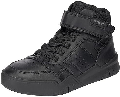 Geox Men's J Perth Boy FSneaker, Black, 11 UK