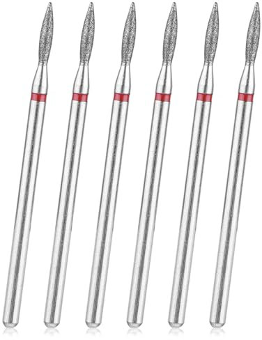 YUXIANLB Set Di 6 Punte Per Trapano Per Cuticole Con Custodia Strumenti Professionali Per Manicure Da 3/32 Pollici Per Cuticole E Unghie In Carburo Per La Casa E Il Salone