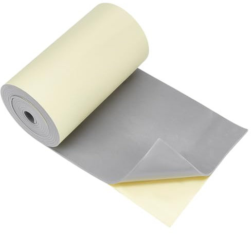 BENECREAT Rotolo di Schiuma EVA Autoadesiva Grigio Chiaro 3mx20cm, Foglio di Schiuma Adesiva per Tappezzeria Da 3mm di Spessore per Lavori di Scrapbooking, Modello Cosplay, Mobili Cuscino