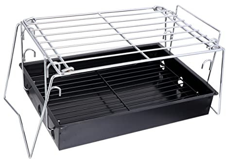 CAXUSD Rejilla Para Barbacoa De Parrilla Plegable De Camping Estufa De Barbacoa Acero Inoxidable