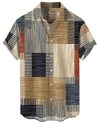 Uwdiohq Chemises de Jour rétro pour Hommes, Manches Courtes, Boutons décontractés, Chemise et Short Plage à Fleurs, Costumes Hommes Ajustement Sec 0 Chemise Homme Coton Blanc pour Manches
