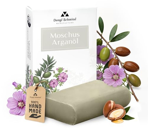Dungl Schmied | Moschus Seife | Handgemacht | 100g Seifenstück | Ohne Palmöl | Vegan | Naturseife mit natürlichen Inhaltsstoffen | Für alle Hauttypen