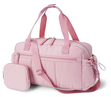 Ceneda Small Gym Bag for Women, Quilted Puffer Tote with Wet Pocket & Coin Purse, Lightweight Mini Sports Travel Duffle with Crossbody Strap, Water-Resistant for Workout, Yoga, Daily Commute