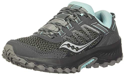 Saucony Women's Versafoam Excursion TR13 Trail Running Shoe, Charcoal/Blue, 7.5