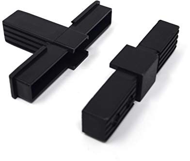 Design61 5X Steckverbinder T-Stück für Vierkantrohre Rohrverbinder 20 x 20 x 1,5 mm