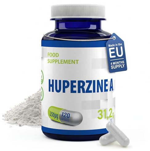 Hepatica Huperzina A 250 mcg | Extracto Estandarizado de Huperzia Serrata (1%) | 120 Cápsulas Veganas | Suministro para 4 Meses | GMP & laboratorio independiente