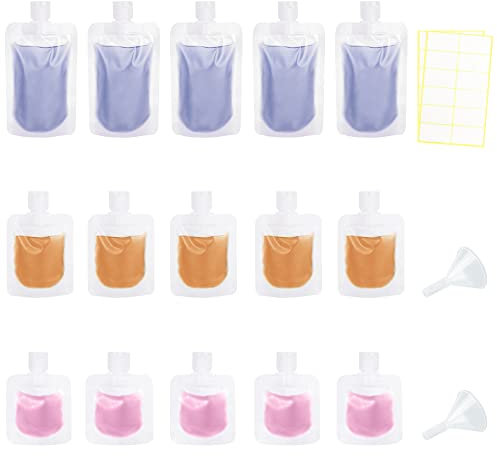 Mulaibdin 15 Piezas Botes Rellenables 30/50/100ml, Botellas de Viaje Avión, Kit Higiene para Artículos de Tocador, Travel Essentials, Botella a Prueba de Fugas