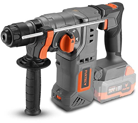 FUXTEC 20V Akku Bohrhammer FX-E1RH20 – 950 U/min mit 2 Laufrichtungen – zusätzlicher Handgriff – einstellbare Bohreinstellung (ohne Akku und Ladegerät)