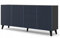 Homlando Kommode Ravenna F 200 cm 3D3S Sideboard mit 3 Türen und 3 Schubladen - Highboard - Moderner Kommode für das Schlafzimmer oder Wohnzimmer (Schwarz Matt/Blau)
