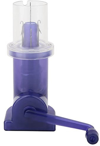 Strickmühle mit Kurbel, Spulenstrickmaschine, Mini Strickmühle, Handstrickmaschine Weaver Stricken, Einfaches Weaver Strickliesel mit Kurbel für DIY Stricken, Lila