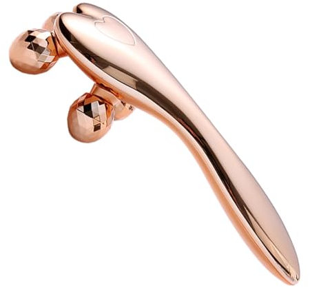 Massaggiatore viso con 4 testine massaggianti girevoli a 360° anti-rughe, massaggiatore viso istantaneo contro il viso