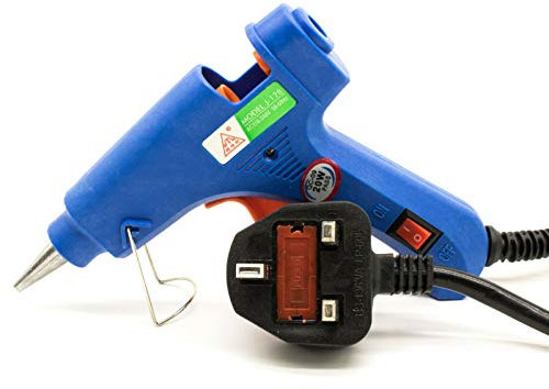 Mini Hot Glue Gun 20W Crafting Glue Gun with Glue Sticks - Glue Gun with On/Off Switch for DIY Arts, Hobby, Craft, Home Repairs, Fabric,Wood, Glass, Card, Plastic (Glue Gun with 30 Sticks)