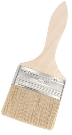 Angoily Touchup Paint Brush for DIY Home Decorating Thickened 3 Inch Paint Chip Adhesives Tool Wooden Handle Boar Bristle Wall Brush Disposable Oil Paintbrush Baking Tools