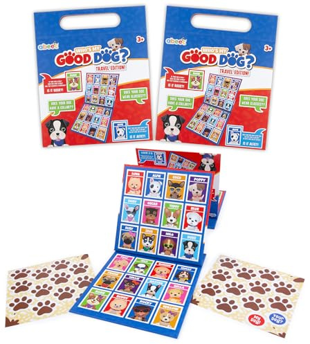 abeec Who's My Good Dog? Travel Game | Portable Guessing Game for Kids | Dog-Themed Guess Who Board Game | Plane, Car & Holiday Activities | Fun Travel Essentials for Kids