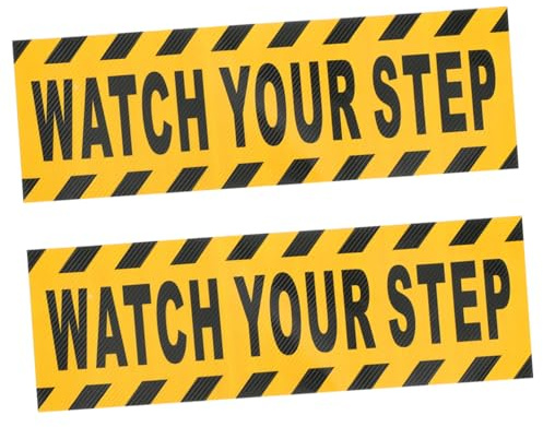 GALPADA Cinta Antideslizante Para Escaleras 30x10cm 2 Piezas Alta Visibilidad Resistente y Duradera Instalación Rápida Seguridad Interior y Exterior Advertencia De Caídas