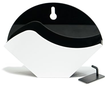 Zkydhbd Soporte para filtro de café con tapa, dispensador de papel acrílico, organizador de papel