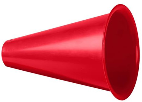 Megaphon und Markierungshütchen Fanartikel für Europameisterschaft 2024, Hochwertige Vuvuzela Partytröte Krachmacher für Kindergeburtstag, Trainingshütchen Leitkegel (Rot)