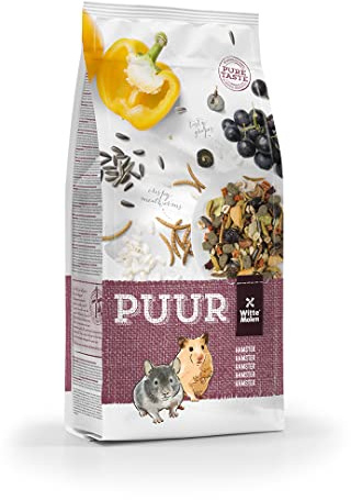 Witte Molen, Puur Hamster 1,5 kg, utan konserveringsmedel, konstgjorda färgämnen eller smaker, alla näringsämnen för ett lyckligt och hälsosamt liv