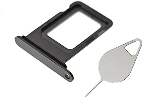 OnlyTech - SIM-Kartenhalter Ersatz für iPhone 13 Pro Max Schwarz (Graphit) - mit Dichtung vormontiert + Auswurfwerkzeug