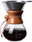 Glass Pour Over Coffee Maker with Double-layer Stainless Steel Filter, 600ml Coffee Dripper Brewer, High Heat Resistant Glass Coffee Pot for Home, Office, Camping, 20 oz / 600 ML (4-Cup)