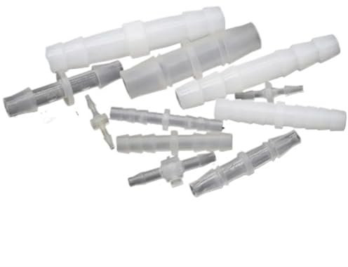 10/20/50 PCS Pagoda Plastic Hose Joint 1.6 2.4 3.2 4 4.8 5.6 6.4 8 9.5 10mm Straight Type Pipe Hose Connector Accessories (5.0mm Translucent,10pcs)
