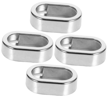 UTHCLO 4 Piezas Soporte para Barra de Armario de Zinc Resistente y Fácil de Instalar sin Taladrar para Ropa y Cortinas Base Multifuncional para Dormitorio y Baño