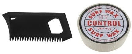 Generico Kit Cera per tavola da Surf 5 Cere a Temperatura con Pettine per Presa Antiscivolo per Acqua Calda e Fredda(Base Wax)