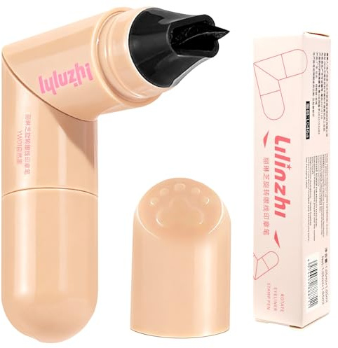 Negro Eye Liner Stamp,Sello de Delineador de Ojos de doble cabeza,Eyeliner Stamp Waterproof, Natural, las manchas, de secado rápido, ideal para fiestas, viajes, trabajo y bodas