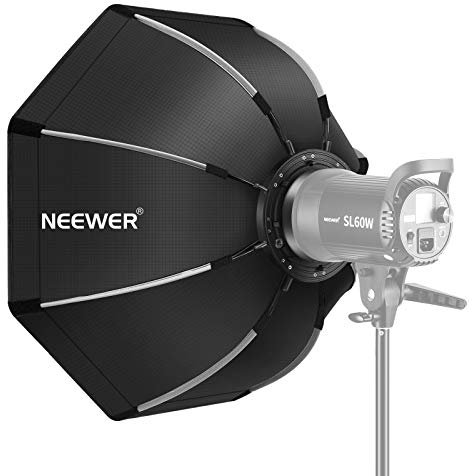 NEEWER 35.4/90cm Achteckige Softbox mit Schnellverschluss, mit Bowens Mount, Tragetasche Kompatibel mit Neewer CB60 CB100 CB150 Vision 4 S101-300W/400W und anderen Bowens Mount Leuchten -SF-RPBO36