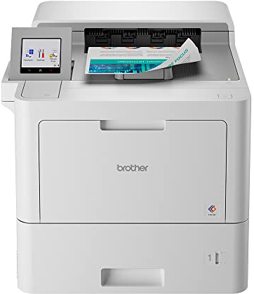 Brother HL-L9470CDN Professional Workgroup Colour Laser Printer | Advanced Print Speeds| Solutions Ready | 8.76cm Touchscreen| High Yield Ink Included | UK Plug,Grey