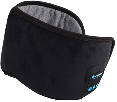 Sleep Headphones Smart Bluetooth Sleep Mask Sleeping Headphones w/Auto Off Timer Breathable 5.0 Wireless Music Eye Mask for Side Sleepers Gift for Men Women Cool Tech Gadgets Unique Gifts(Black)