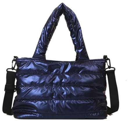 TIAASTAP Puffer Tote Bag für Damen Gesteppte Puffy Handtasche Damen Groß Umhängetasche Stepptasche Leicht Schultertasche Shopper Damen Groß Crossbody Bag Gesteppte Tasche mit Reißverschluss