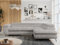 MKS MEBLE Ecksofa Cord Sofa Grau, Wohnlandschaft L-Form mit Schlaffunktion und Bettkasten, Schlafsofa mit Bettkasten, Sofa mit Einstellbare Kopfstützen, Peter L - Hellgrau Cord - Rechts Grau