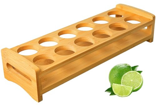 Shot Glass Tray Holder with 12 Holes Large Shot Glasses Set Serving Stand Organizer for Tequila, Whiskey, Brandy, Vodka, Rum, Party, Club, Bar, Home Spirit Tasting (Tray Only, Cups Not Cups)
