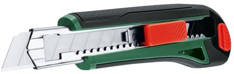 Bosch cúter de hoja segmentada (empuñadura suave antivibración y ergonómica; bloqueo de la hoja; recarga automática; depósito de hojas; hoja afilada de 18 mm de acero SK5)