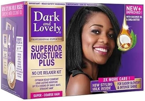 Dark and Lovely Moisture Plus No Lye Relaxer Kit - Super