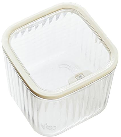 Aizuoni Poubelle De Bureau Compacte - Corbeille De Bureau Avec Ouverture Par Pression - Corbeille À Déchets Transparente Polyvalente Et Organisateur De Coton-Tiges Pour Dortoir, Cuisine, Salle De