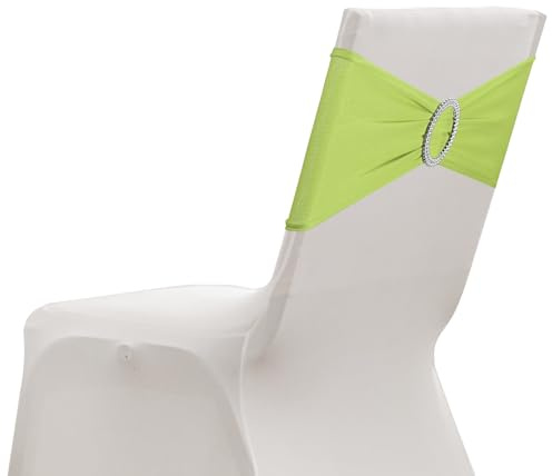 sourcing map Paquete de 20 bandas elásticas para silla, banda elástica para silla con hebilla deslizante, lazos elásticos universales para bodas, fiestas, ceremonias, eventos, decoración de eventos